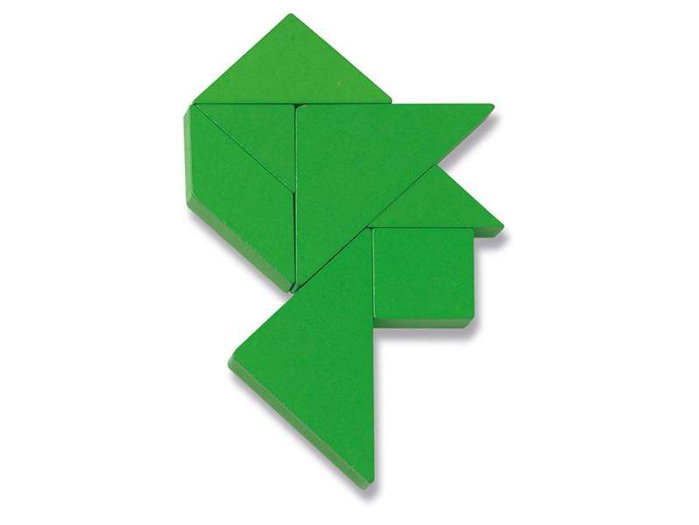 Cayro - Jeu de 4 Tangrams en bois, pour jusqu'à 4 joueurs avec 3 niveaux de difficulté (31.5x18x3 cm)