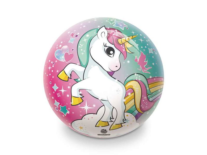 Unice Bioball Pelota Unicornio 230 mm - Ballon licorne en PVC pour enfants de 2 à 10 ans, multicolore