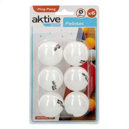 Aktive Sports - Pelotas ping pong en blister 6 unidades - 6 balles de ping-pong pour jeu et entraînement - Âge minimum 3 ans
