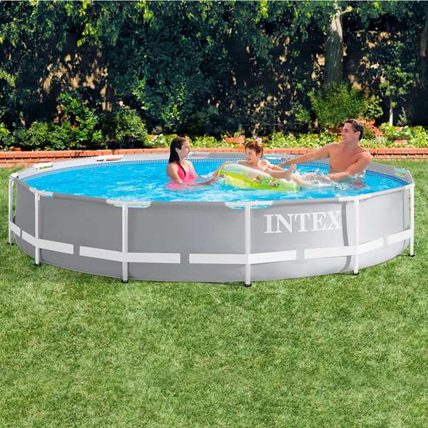 Intex Piscine ronde démontable Prism Frame avec pompe filtre - Capacité 6503 L - 366 x 76 cm - PVC - Pour enfants + 6 ans Intex Piscine ronde démontable Prism Frame avec pompe filtre - Capacité 6503 L - 366 x 76 cm - PVC - Pour enfants + 6 ans