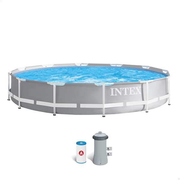 Intex Piscine ronde démontable Prism Frame avec pompe filtre - Capacité 6503 L - 366 x 76 cm - PVC - Pour enfants + 6 ans Intex Piscine ronde démontable Prism Frame avec pompe filtre - Capacité 6503 L - 366 x 76 cm - PVC - Pour enfants + 6 ans