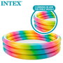 Intex - Piscine Gonflable 3 Anneaux Multicolore 168 x 38 cm 581 Litres - Pointillés colorés - À partir de 2 ans - 58449Np