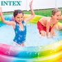 Intex - Piscine Gonflable 3 Anneaux Multicolore 168 x 38 cm 581 Litres - Pointillés colorés - À partir de 2 ans - 58449Np