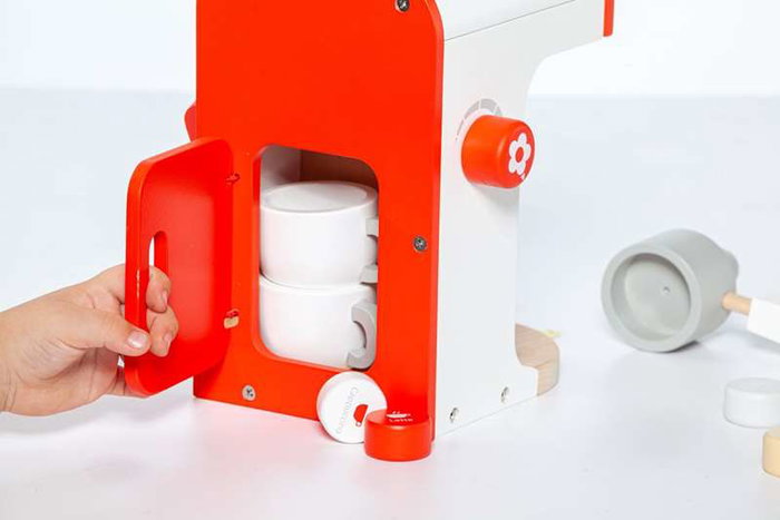 Molto Machine à café jouet en bois avec 8 accessoires - Pour enfants dès 1 an (Langues: espagnol, anglais) Molto Machine à café jouet en bois avec 8 accessoires - Pour enfants dès 1 an (Langues: espagnol, anglais)