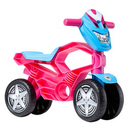 Molto Ma Première Moto Véhicule à Pousser Rose - Motocyclette Jouet 4 Roues pour Enfants Dès 12 Mois - Réf. 21201