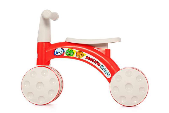 Molto Porteur Bébé Rouge en Plastique avec Roues en Caoutchouc - Dimensions : 48 x 37 x 18 cm - À Partir de 1 An