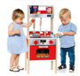 Molto Cuisine jouet en bois pour enfants - Ma première cuisine avec 10 accessoires - Dimensions 73x23,5x34 cm