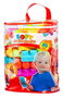 Molto Sac de blocs mous 30 pièces - Jeu de construction en plastique pour bébés de 6 mois et plus