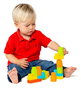 Molto Sac de blocs mous 30 pièces - Jeu de construction en plastique pour bébés de 6 mois et plus