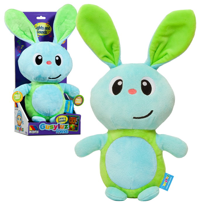 Moltó Lapin Gusy Friends avec lumière et son, 24 cm