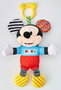 Disney Peluche Bébé Mickey avec Textures Sensoriel - Activités d'Éveil pour Nourrisson, Sonajero et Couleurs Stimulantes