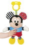 Disney Peluche Bébé Mickey avec Textures Sensoriel - Activités d'Éveil pour Nourrisson, Sonajero et Couleurs Stimulantes