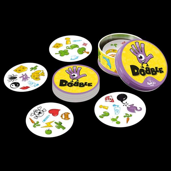 Asmodee Dobble - Jeu de cartes basé sur la vitesse, l'observation et les réflexes - Version espagnole/portugaise