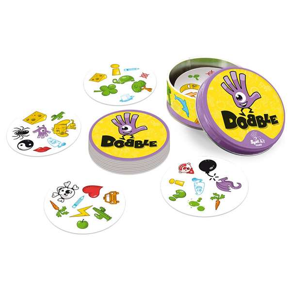 Asmodee Dobble - Jeu de cartes basé sur la vitesse, l'observation et les réflexes - Version espagnole/portugaise