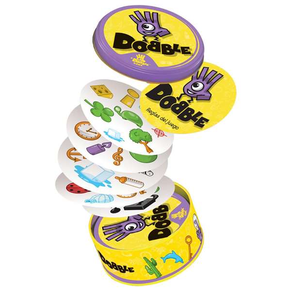 Asmodee Dobble - Jeu de cartes basé sur la vitesse, l'observation et les réflexes - Version espagnole/portugaise