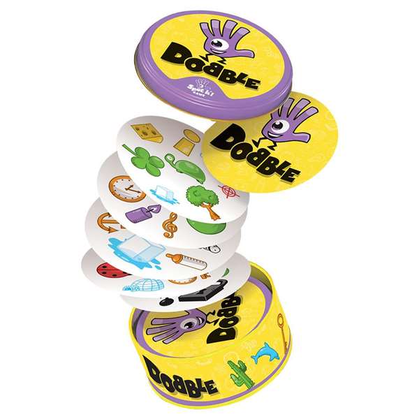 Asmodee Dobble - Jeu de cartes basé sur la vitesse, l'observation et les réflexes - Version espagnole/portugaise