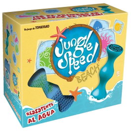 Asmodee JSBEAC01ES Jungle Speed Beach Jeu de société – Version plage, cartes, réflexes, 2 à 10 joueurs, dès 7 ans