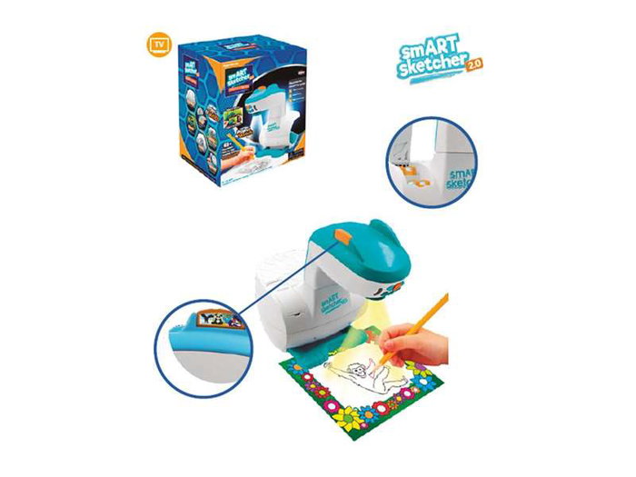 Famosa Smart Sketcher 2.0 Projecteur de Dessin Intelligent - Apprends à Dessiner avec Images Prédéfinies - Modèles Variés