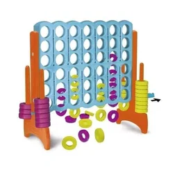 Feber - Jeu d'extérieur Puissance 4 Géant - 21 anneaux en plastique Anti-UV résistant - Jeu de stratégie familial