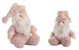 Creaciones Llopis Peluche Papa Noël Rosa - 28 cm en Polyester - Pour Naissance