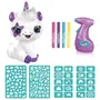 Canal Toys Peluche à Personnaliser Licorne - Set Créatif avec Airbrush Électrique, 120+ Pochoirs et Feutres pour Enfants 6+ Ans
