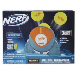 Toy Partner - Jeu de Tir aux Plateaux Nerf avec Écran LCD, Sons et 5 Disques - Dimensions 30 x 22 cm