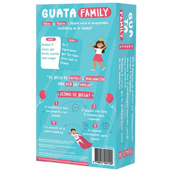 Asmodee Guatafamily Jeu de Rapidité et d'Imagination pour Parents et Enfants dès 8 Ans - Version Espagnole