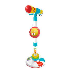 Reig Microphone de pied Fisher Price pour enfants avec lumières et sons, hauteur réglable - Jouet musical