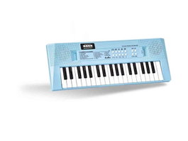 Reig Orgue Electronique 37 Touches avec Prise Micro USB, Cable Audio et Lumières, Fonctionne sur Piles, Bleu