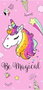 Secaneta Serviette en velours imprimée Magical Rosa, modèle assorti, 75 x 150 cm, pour enfants (à partir de 3 ans)