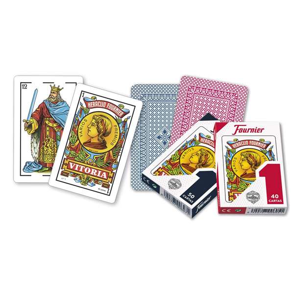 Fournier N°1 - Jeu de cartes espagnol de 40 cartes avec étui en carton