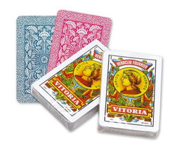 Fournier N°12 - Jeu de 50 cartes espagnoles, étui en plastique transparent
