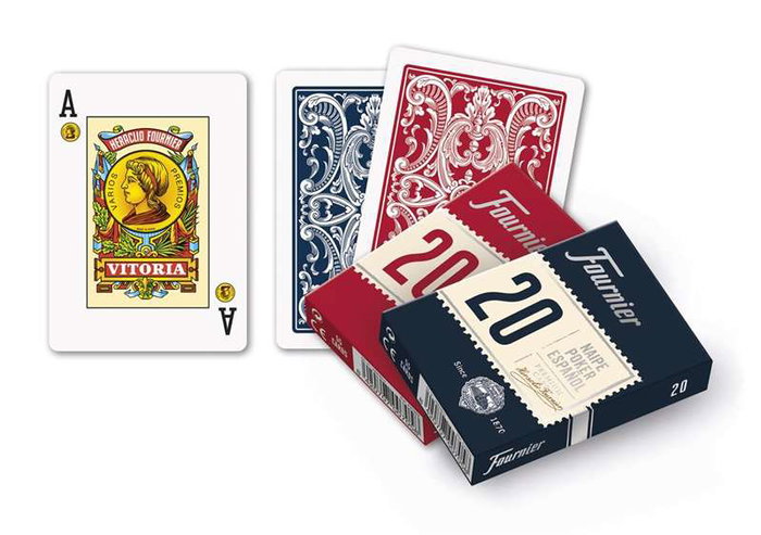 Fournier Jeu de cartes poker espagnol 55 cartes avec 3 jokers N°20 en étui carton Fournier Jeu de cartes poker espagnol 55 cartes avec 3 jokers N°20 en étui carton