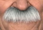 My Other Me Bigote adulto canoso taille unique - Moustache adulte grise - Langues: espagnol, anglais, français, italien, portugais, allemand