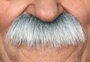 My Other Me Bigote adulto canoso taille unique - Moustache adulte grise - Langues: espagnol, anglais, français, italien, portugais, allemand