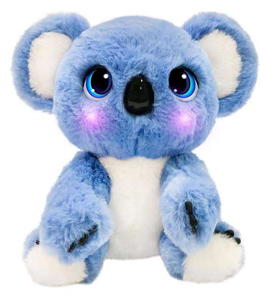 Famosa - Koala en peluche interactif avec plus de 50 sons, joues lumineuses et biberon inclus - 25,4 cm