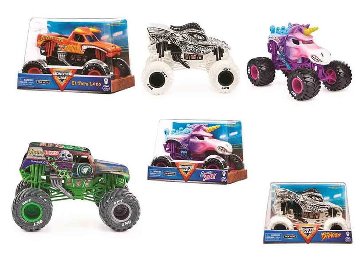 Spin Master Monster Jam - Camion monstre à l'échelle 1:24 - 14,92x21,27x13,65 cm - Modèles assortis (Sans piles)