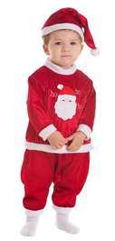 Creaciones Llopis - Déguisement bébé Père Noël 'Ho-Ho', Taille 0 à 12 mois, Multicolore