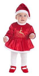 Creaciones Llopis Disfraz bebe mami noel reni - Déguisement Bébé Mère Noël - Taille 12 mois - Multicolor