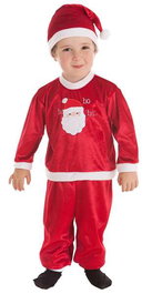 Creaciones Llopis - Déguisement Bébé Père Noël Ho-Ho Taille 1 à 2 Ans - Multicolor