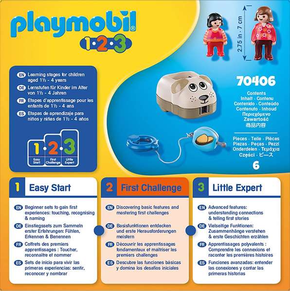 Playmobil Mi perro 1.2.3 - Jeu éducatif pour enfants de 18 mois à 3 ans - Version espagnole Playmobil Mi perro 1.2.3 - Jeu éducatif pour enfants de 18 mois à 3 ans - Version espagnole