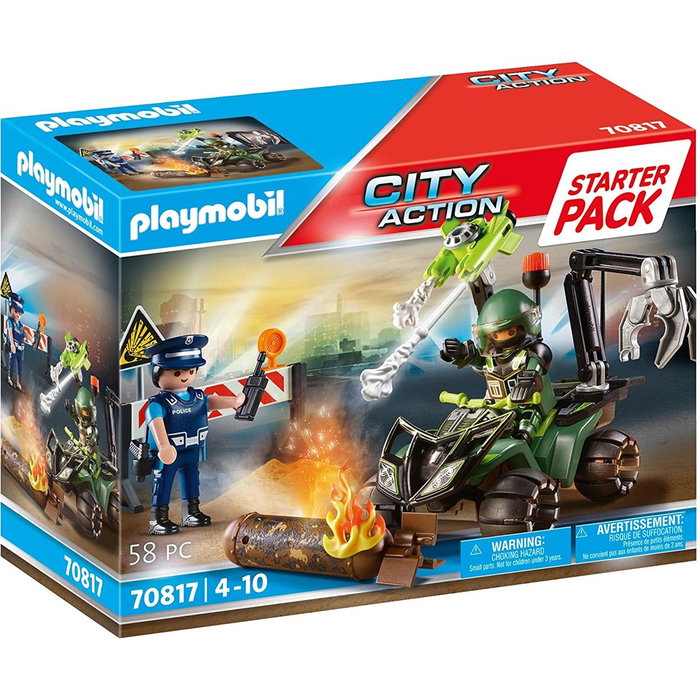 Playmobil Starter Pack Policía : Entraînement - Quad et 2 Figurines pour Équipe d'Intervention Playmobil Starter Pack Policía : Entraînement - Quad et 2 Figurines pour Équipe d'Intervention