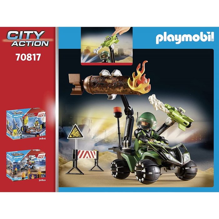 Playmobil Starter Pack Policía : Entraînement - Quad et 2 Figurines pour Équipe d'Intervention Playmobil Starter Pack Policía : Entraînement - Quad et 2 Figurines pour Équipe d'Intervention