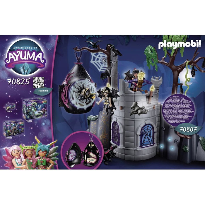 Playmobil Ayuma Refugio Las Bat Fairies - Maison Hérisson avec Hada Murciélago et Araignée, Jouet Enfant 7 Ans
