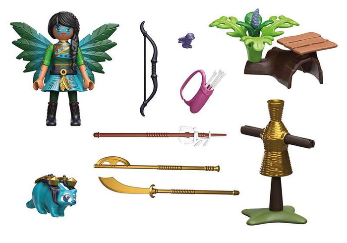 Playmobil Ayuma - Fée Chevalier avec Raton-Laveur - Figurine Adventures of Ayuma - Jeu d'Aventure pour Enfants à Partir de 4 Ans