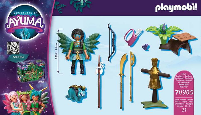 Playmobil Ayuma - Fée Chevalier avec Raton-Laveur - Figurine Adventures of Ayuma - Jeu d'Aventure pour Enfants à Partir de 4 Ans