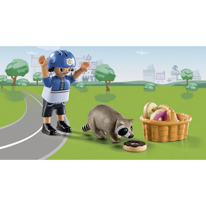 Playmobil 71152 Duck on Call Action Policière avec Arbre et Bicyclette, Jouet pour Enfants dès 3 Ans, 30 Pièces