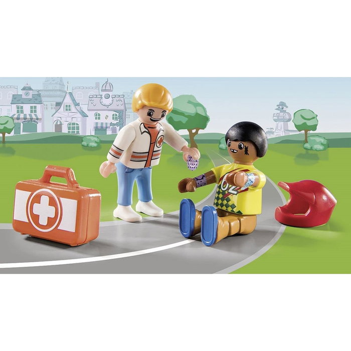 Playmobil Duck On Call Action Ambulance - Jeu de Médecins d'Urgence avec Figurines, 21 Pièces
