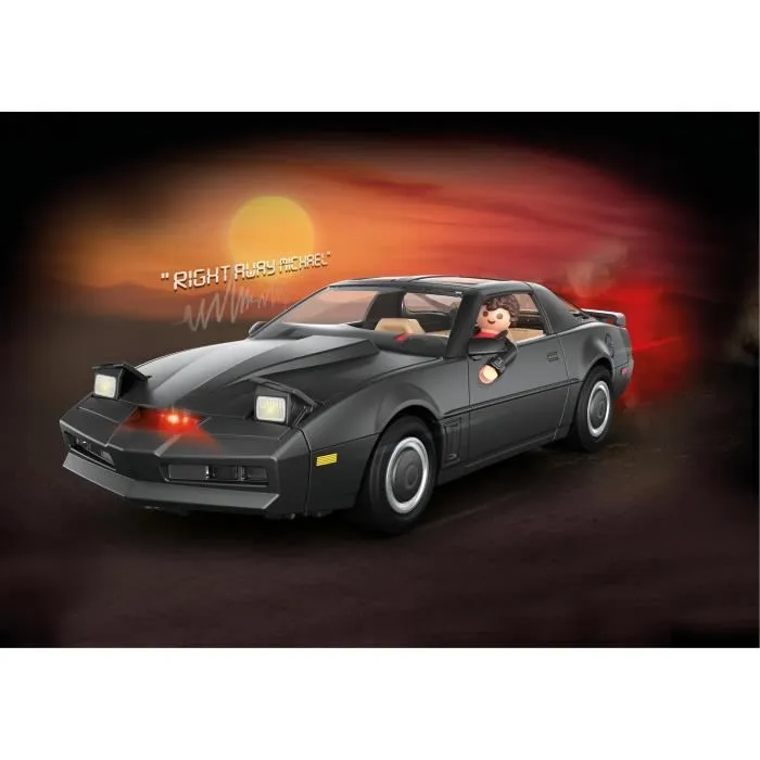 Playmobil 70924 K2000 - Voiture de Collection Knight Rider K.I.T.T avec Sons et Accessoires, Classic Cars, Adulte