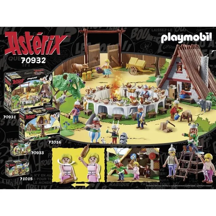 PLAYMOBIL 70932 - La hutte d'Abraracourcix, Set de construction Astérix, 110 pièces avec 4 personnages, Jouet à partir de 5 ans PLAYMOBIL 70932 - La hutte d'Abraracourcix, Set de construction Astérix, 110 pièces avec 4 personnages, Jouet à partir de 5 ans